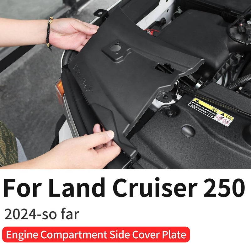LaIIker لوحة حماية جانبية لحجرة المحرك مناسبة لسيارة تويوتا لاند كروزر 250 برادو 2024-2025 غطاء حماية المصباح الأمامي ملحقات لاند كروزر 2025 (الإصدار 1958 غير قابل للتطبيق) - Image 2